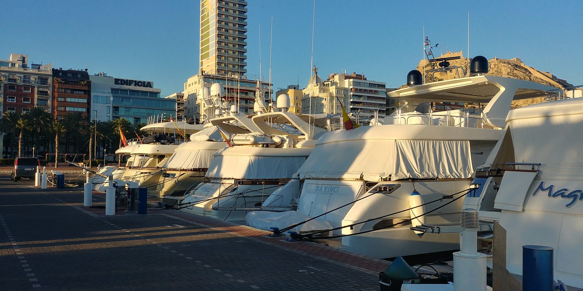 Marina de Alicante — covered yachts gold