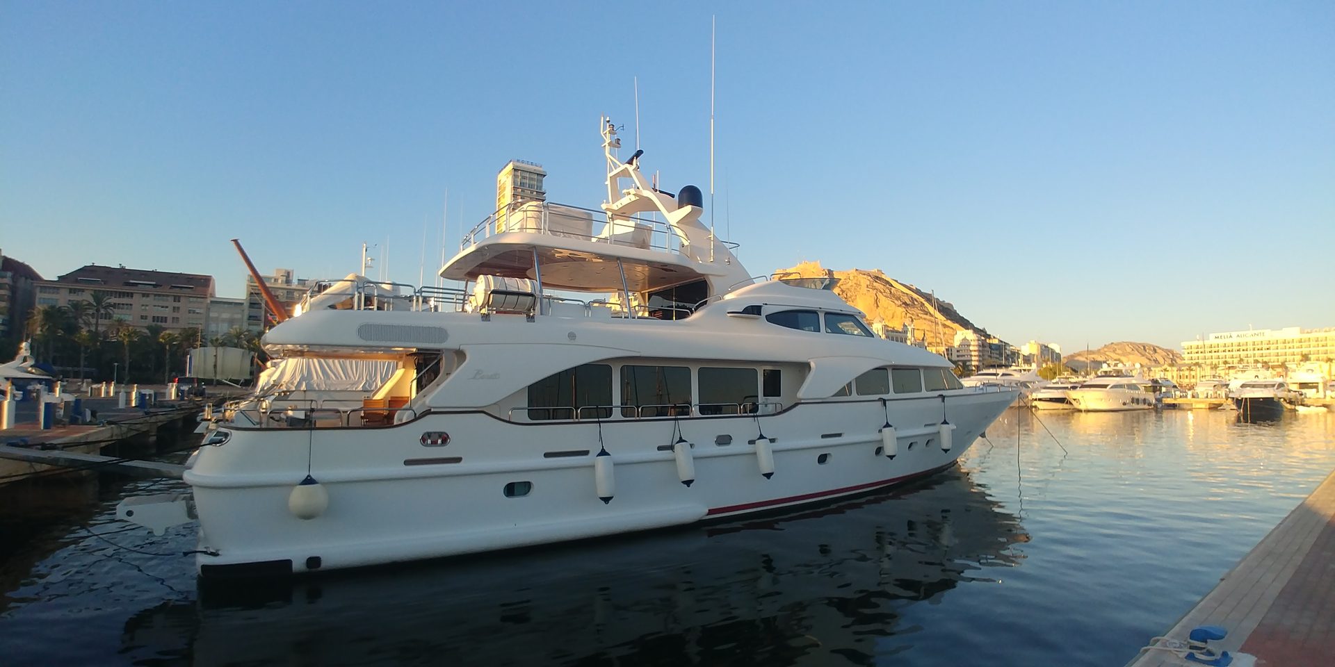 Marina de Alicante — yacht castle morning