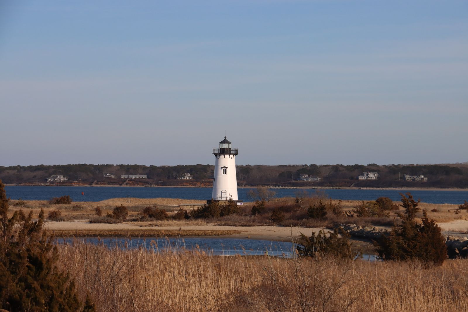 Edgartown Lighthouse at the harbour entrance, Martha's Vineyard