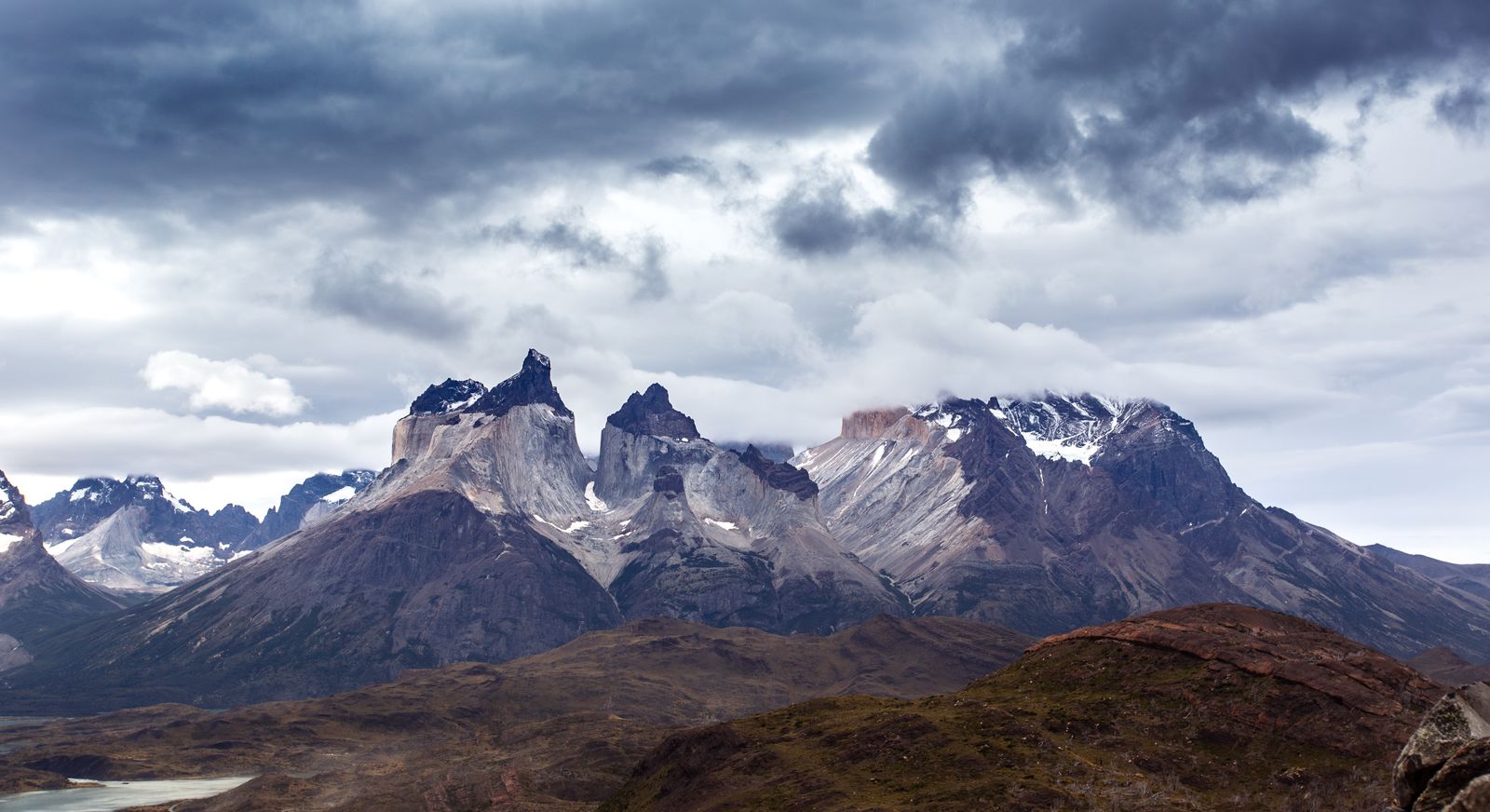 Storm light over the Cuernos del Paine, Torres del Paine National Park